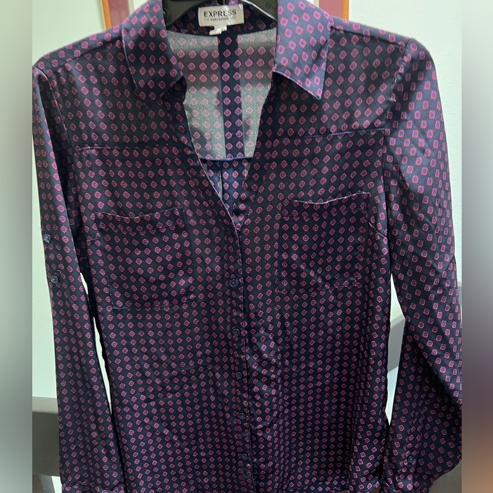 Express Purple and Pink Blouse #226